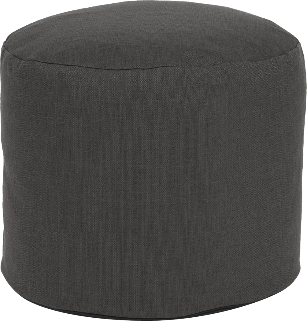 Henninger Gray Pouf - Thumbnail - Image 1