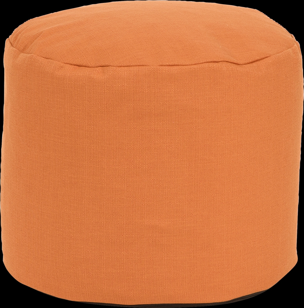 Henninger Orange Pouf - Thumbnail - Image 1