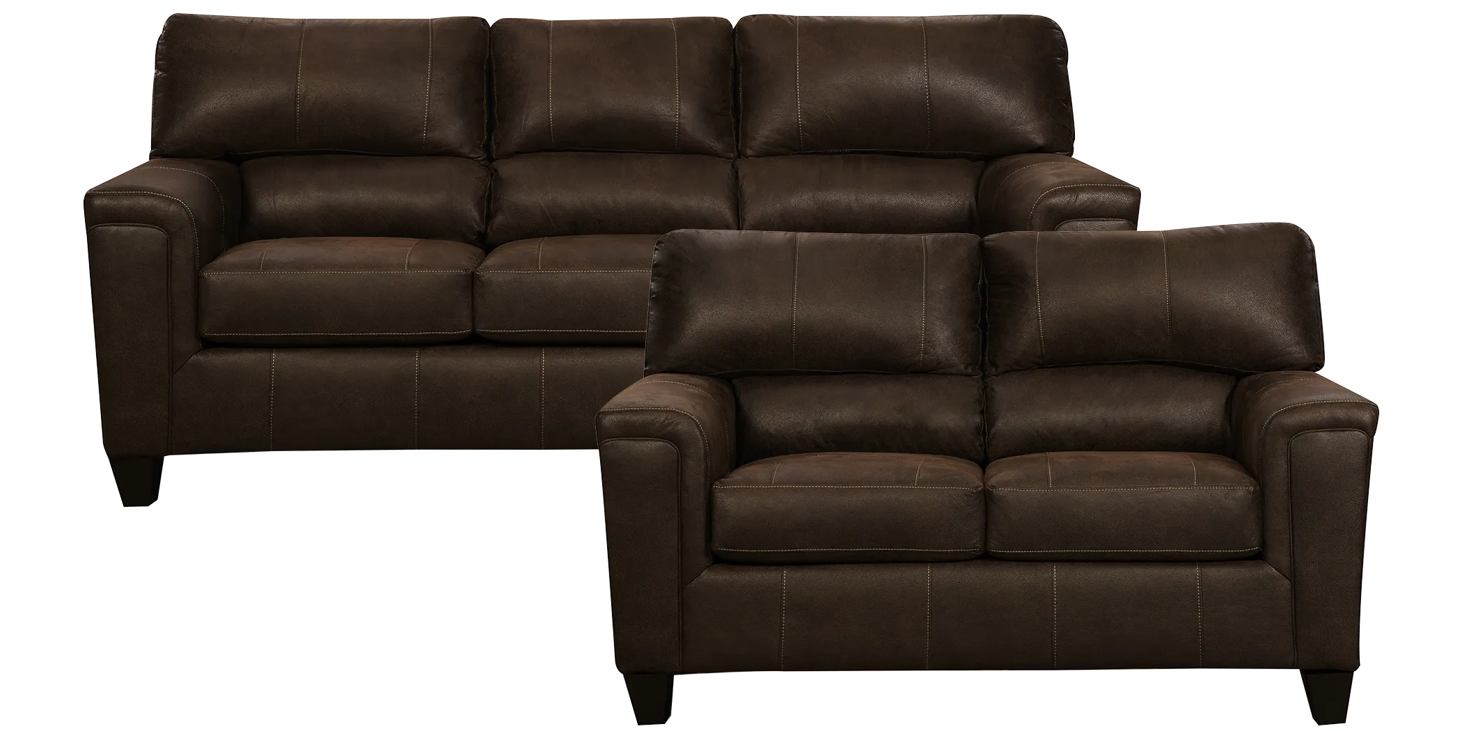 Henshaw Brown 2 Pc Living Room - Thumbnail - Image 1