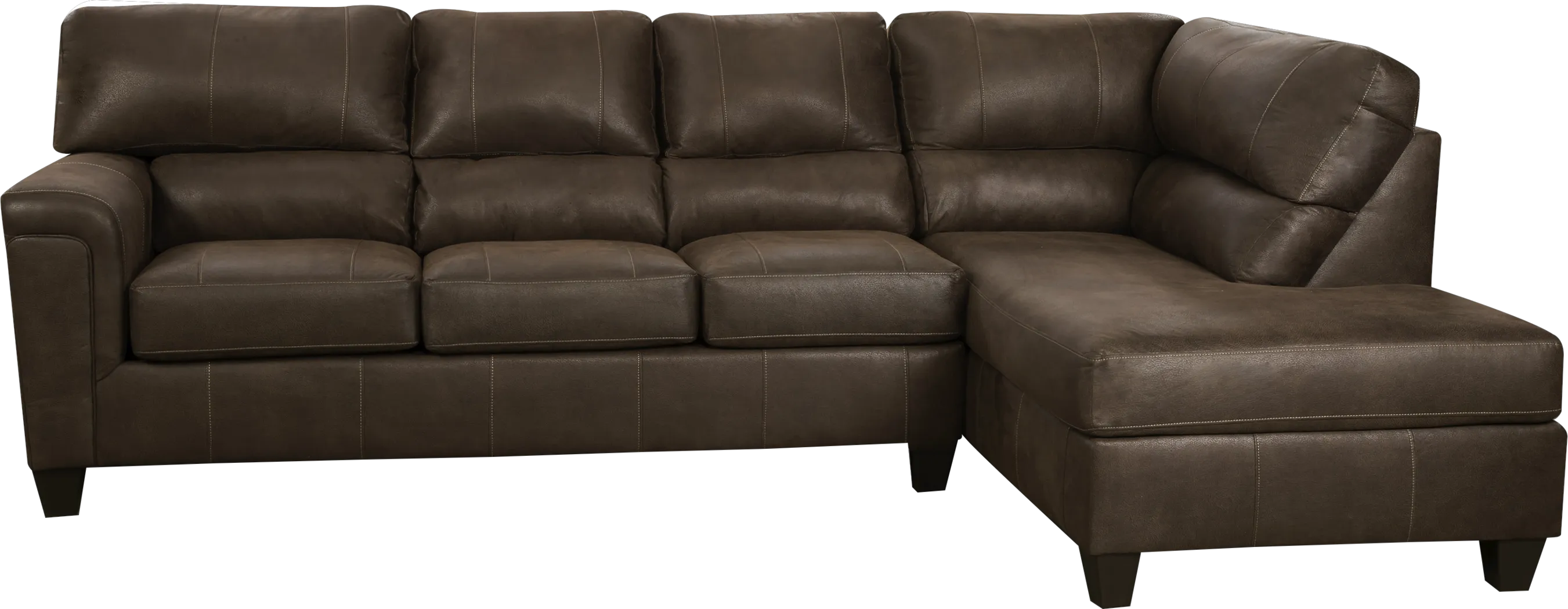 Henshaw Brown 2 Pc Sectional - Thumbnail - Image 1