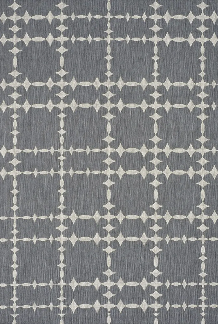 Hensley Dark Gray 7'10 X 10'10 Indoor/Outdoor Rug - Thumbnail - Image 1
