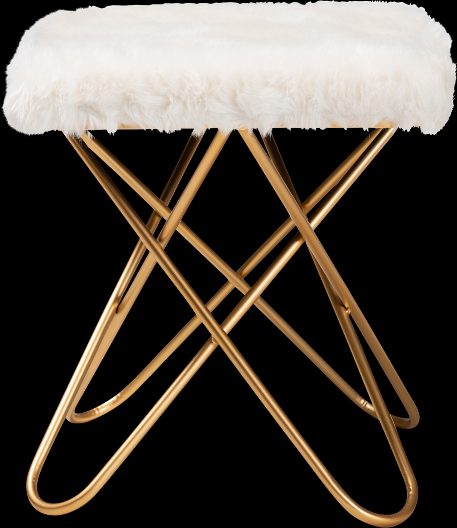 Henslowe White Ottoman - Thumbnail - Image 2