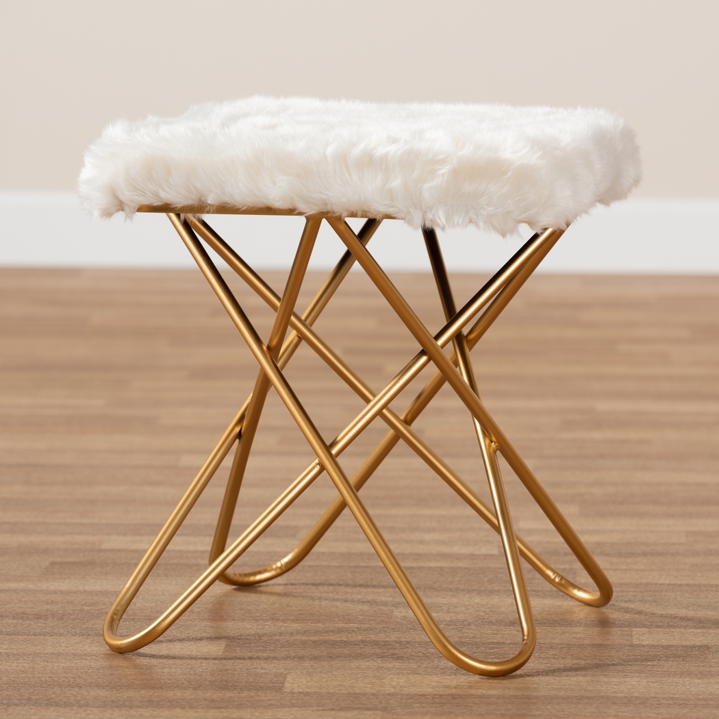 Henslowe White Ottoman - Thumbnail - Image 6