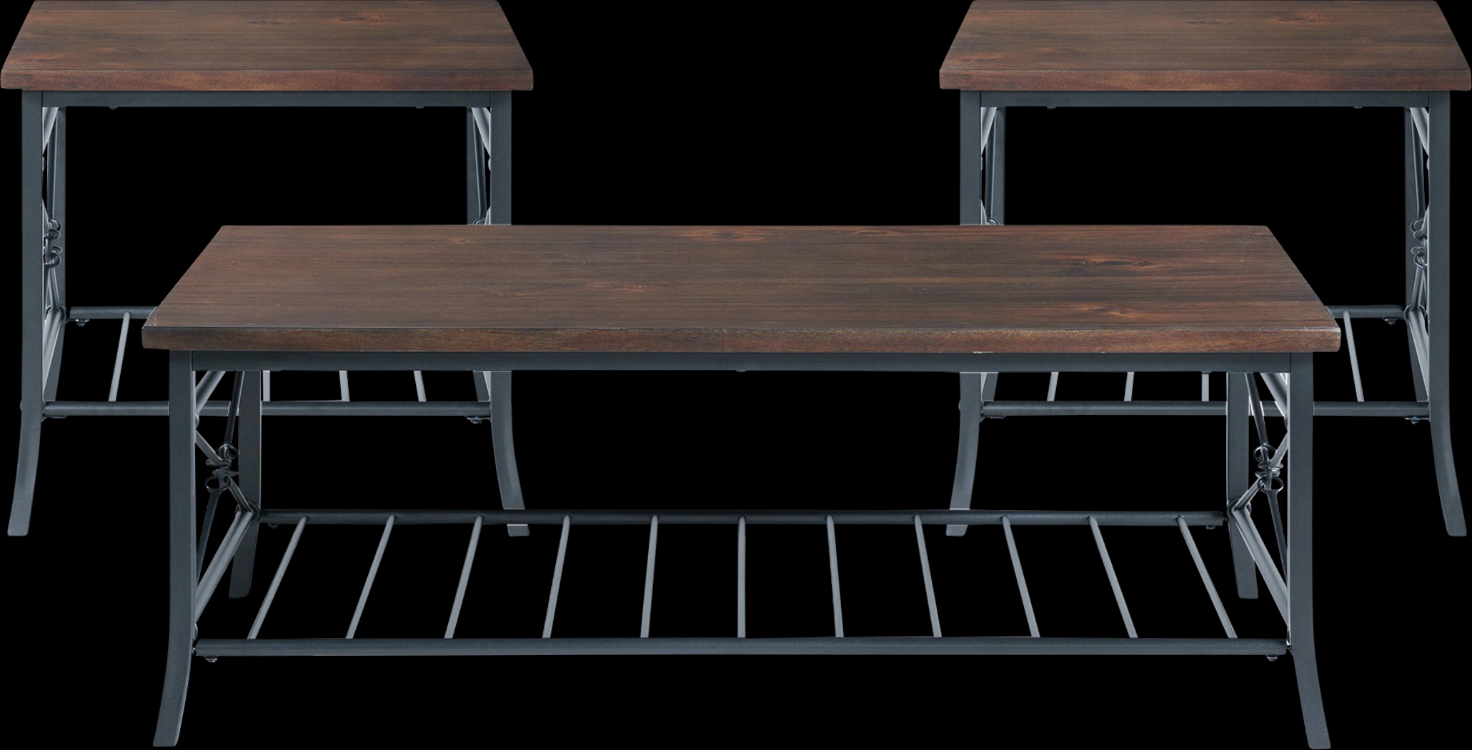 Heqet Brown 3 Pc Occasional Table Set - Thumbnail - Image 1