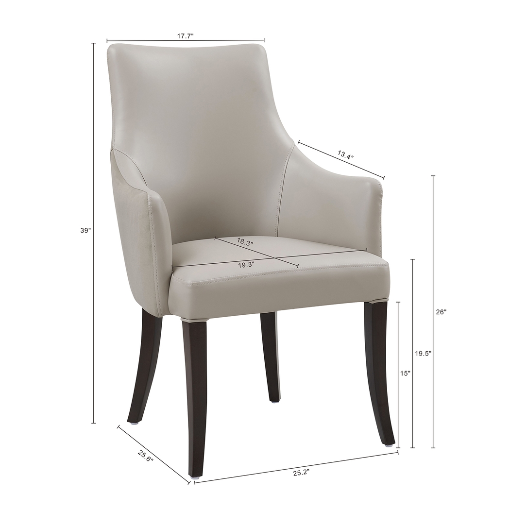 Herbcloud Light Gray Arm Chair - Thumbnail - Image 8