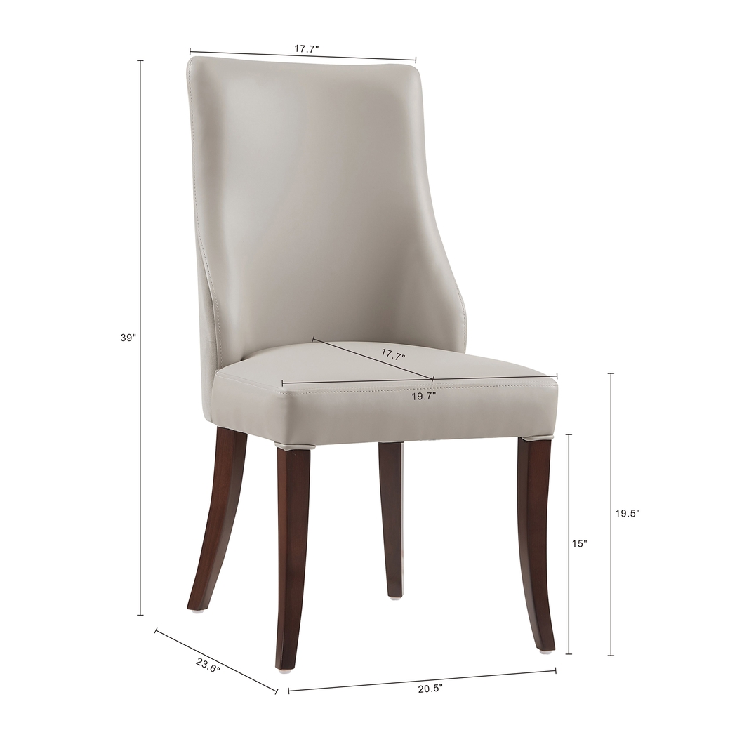 Herbcloud Light Gray Dining Chair, Set of 2 - Thumbnail - Image 5