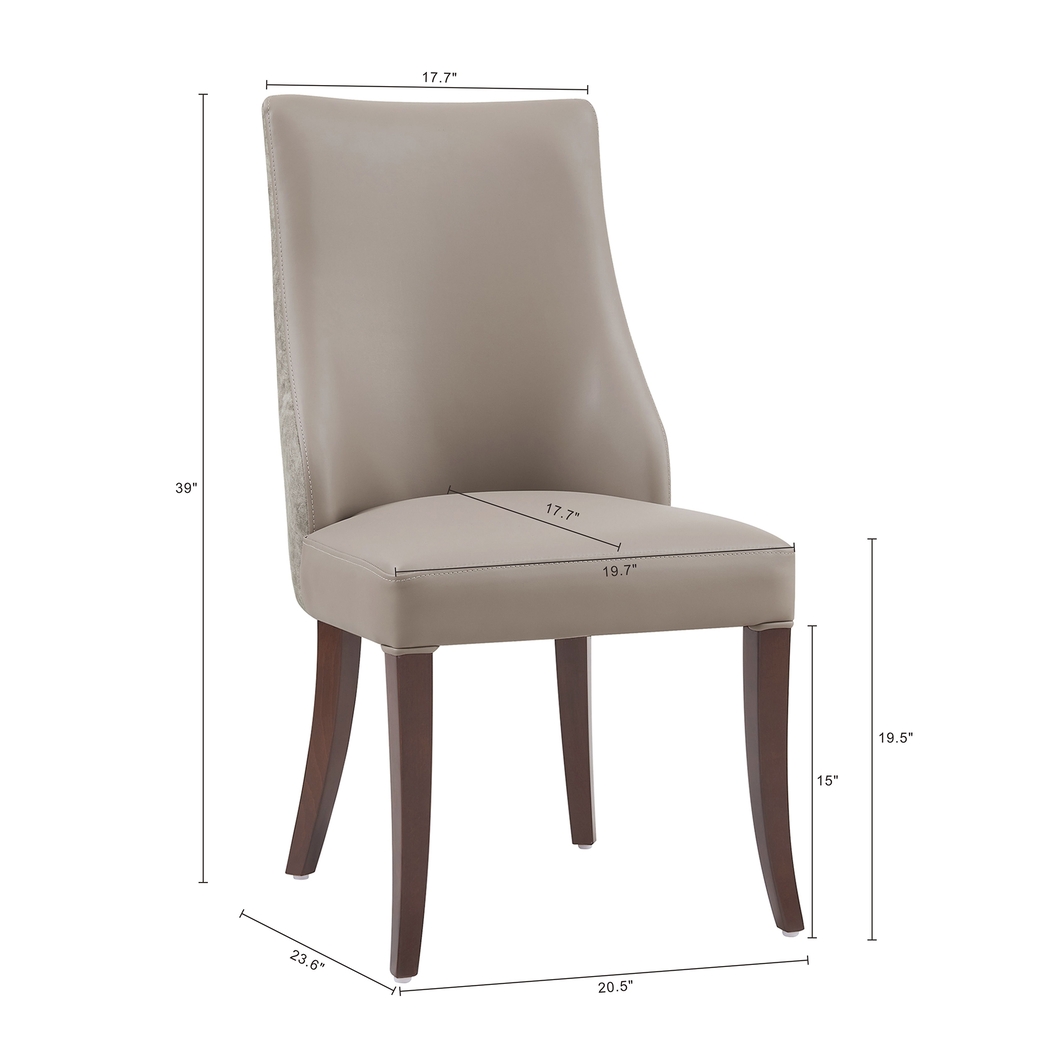 Herbcloud Taupe Dining Chair, Set of 2 - Thumbnail - Image 10
