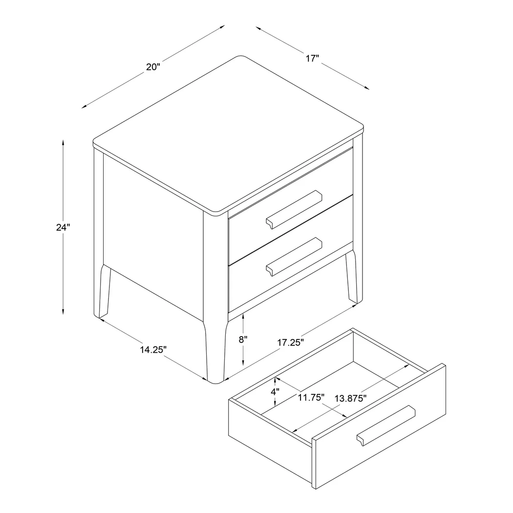 Herewich Black Nightstand - Image 5