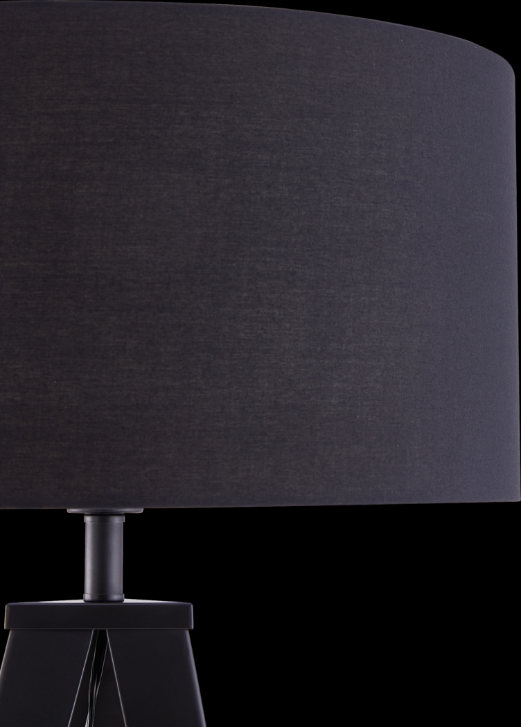 Hergett Black Floor Lamp - Thumbnail - Image 3