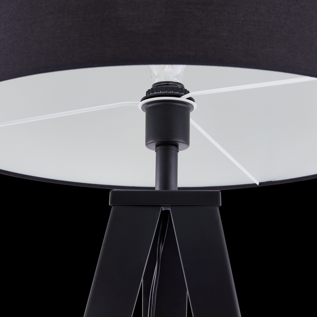 Hergett Black Floor Lamp - Thumbnail - Image 5