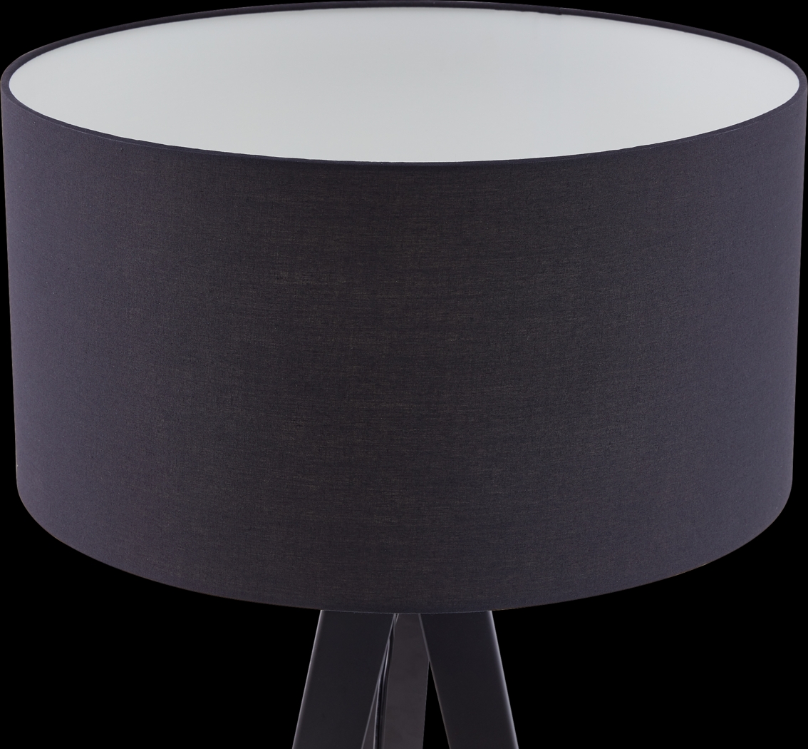 Hergett Black Floor Lamp - Thumbnail - Image 7