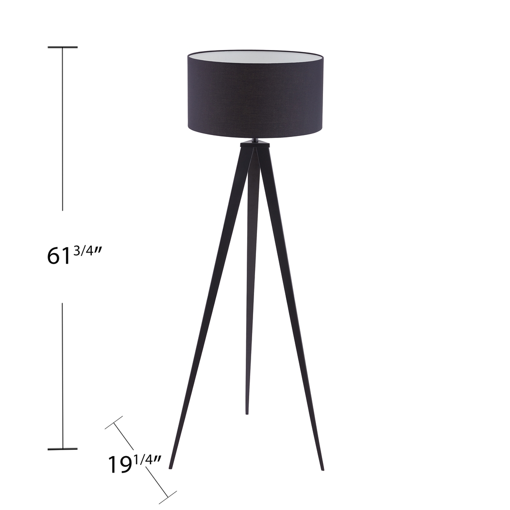 Hergett Black Floor Lamp - Thumbnail - Image 9