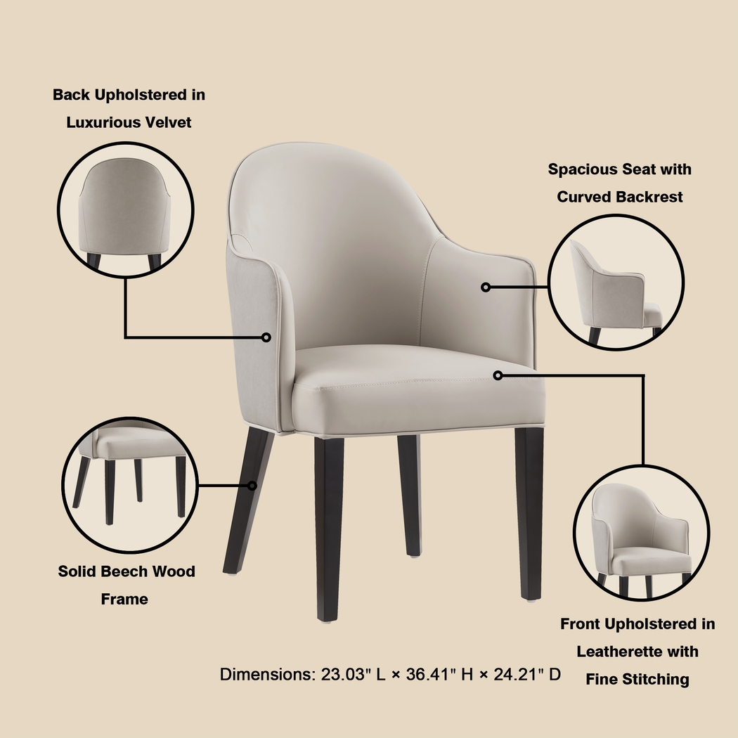 Herohut Light Gray Arm Chair - Thumbnail - Image 5