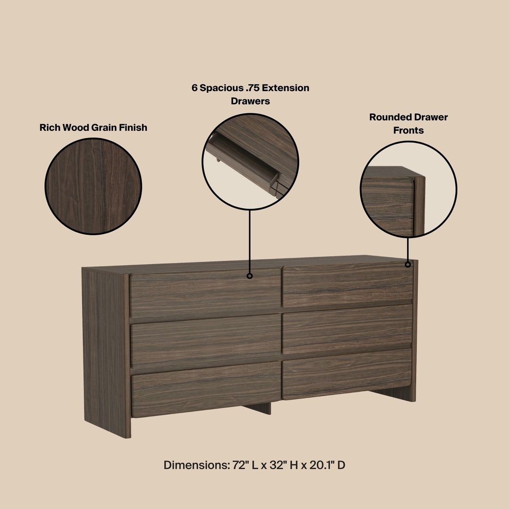 Herosunny Brown Dresser - Thumbnail - Image 9