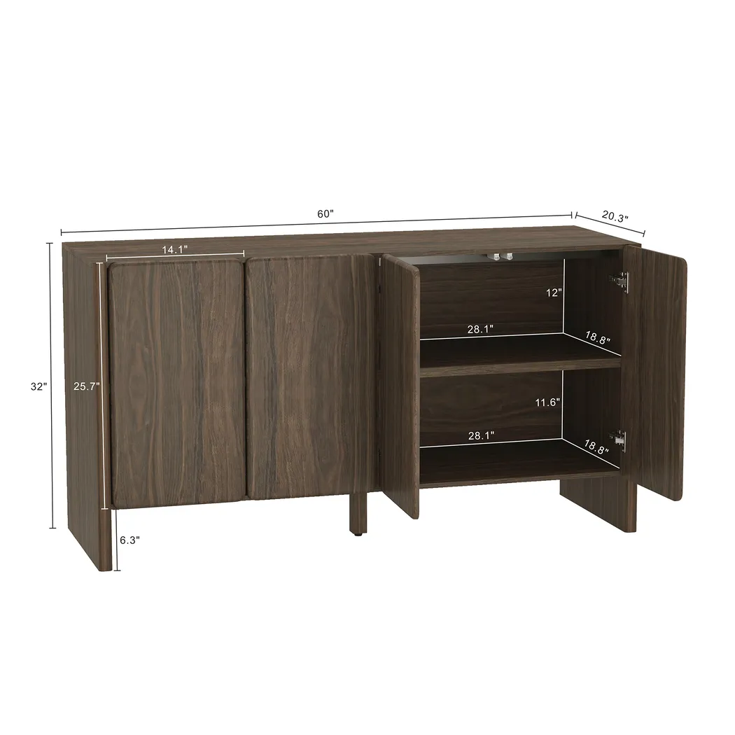 Herosunny Brown Sideboard - Thumbnail - Image 3
