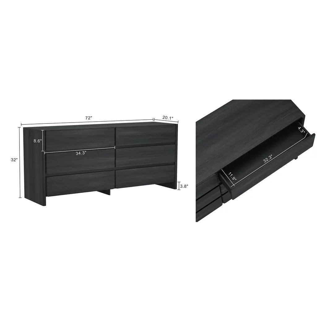 Herosunny Dark Gray Dresser - Thumbnail - Image 10