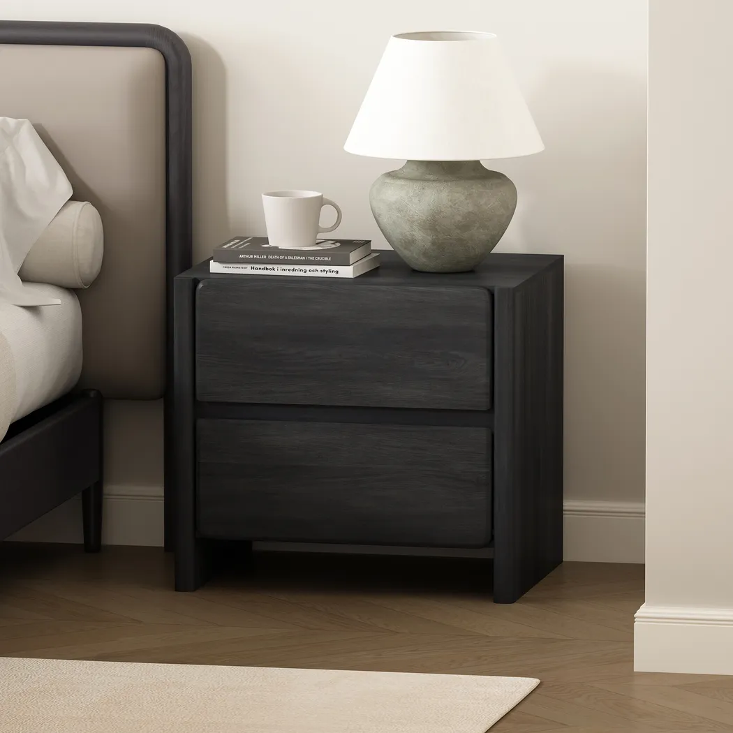 Herosunny Dark Gray Nightstand - Thumbnail - Image 2