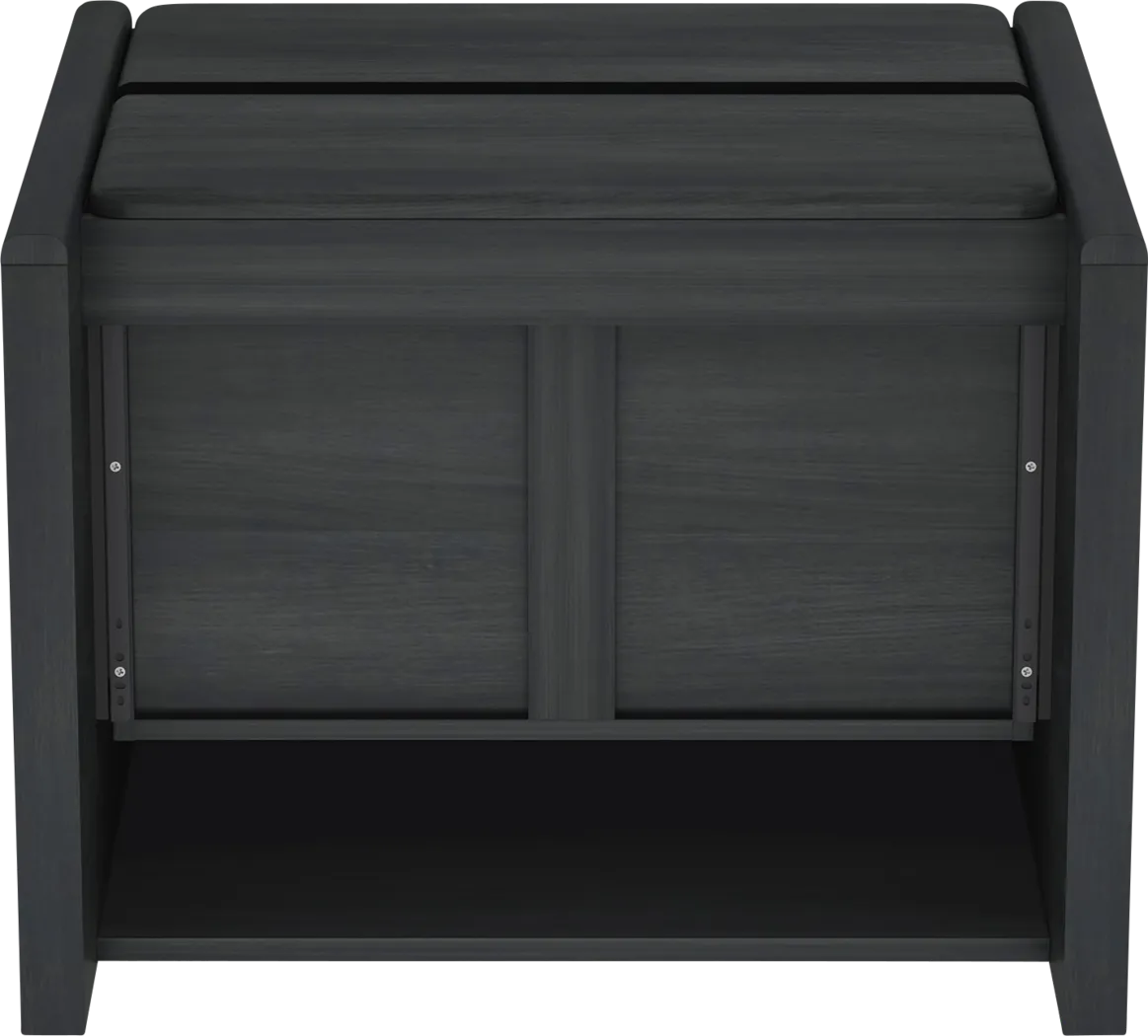 Herosunny Dark Gray Nightstand - Thumbnail - Image 3