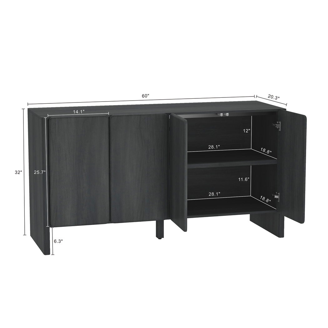 Herosunny Dark Gray Sideboard - Thumbnail - Image 3