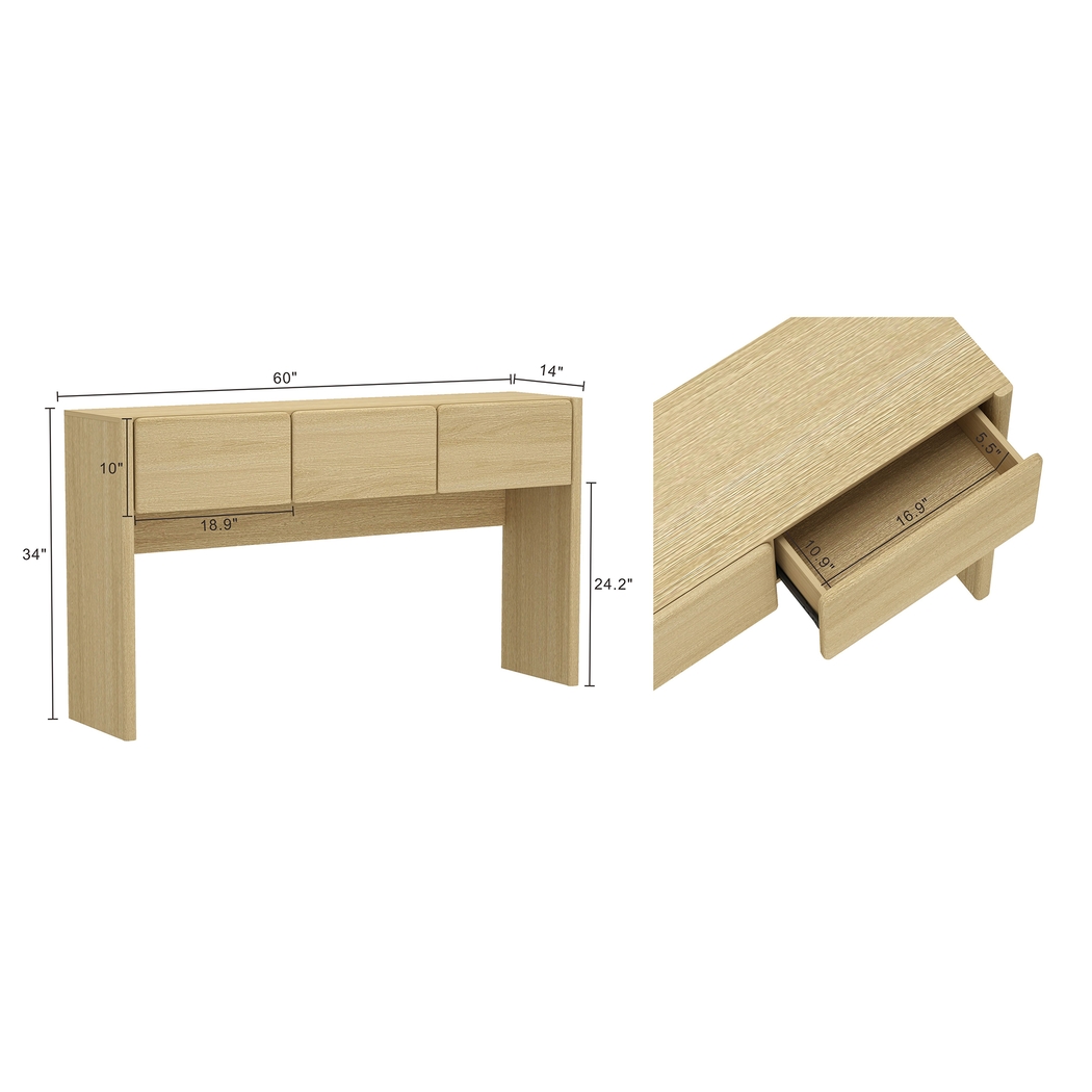 Herosunny Natural Console Table - Thumbnail - Image 6