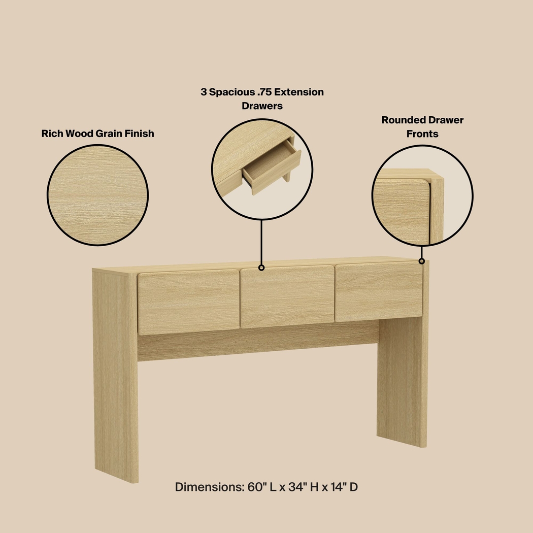 Herosunny Natural Console Table - Thumbnail - Image 7