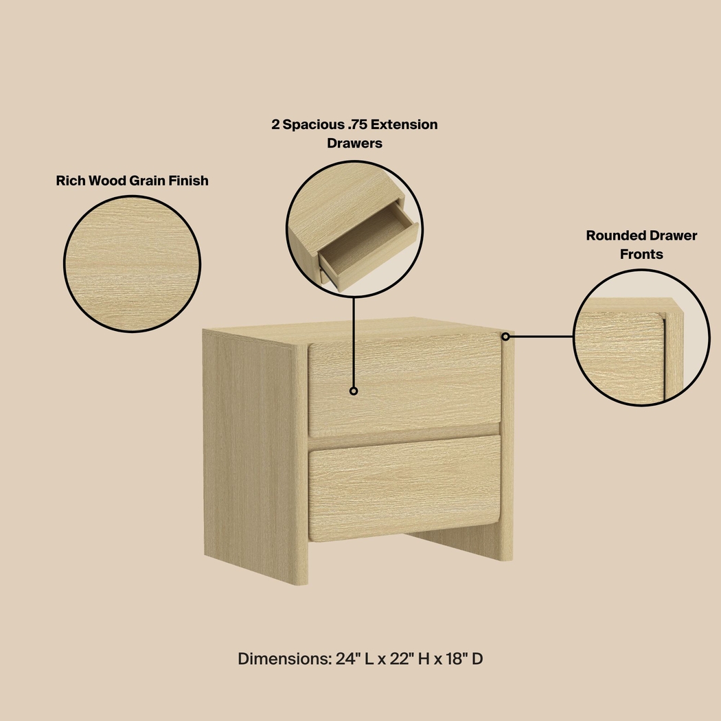 Herosunny Natural Nightstand - Thumbnail - Image 6