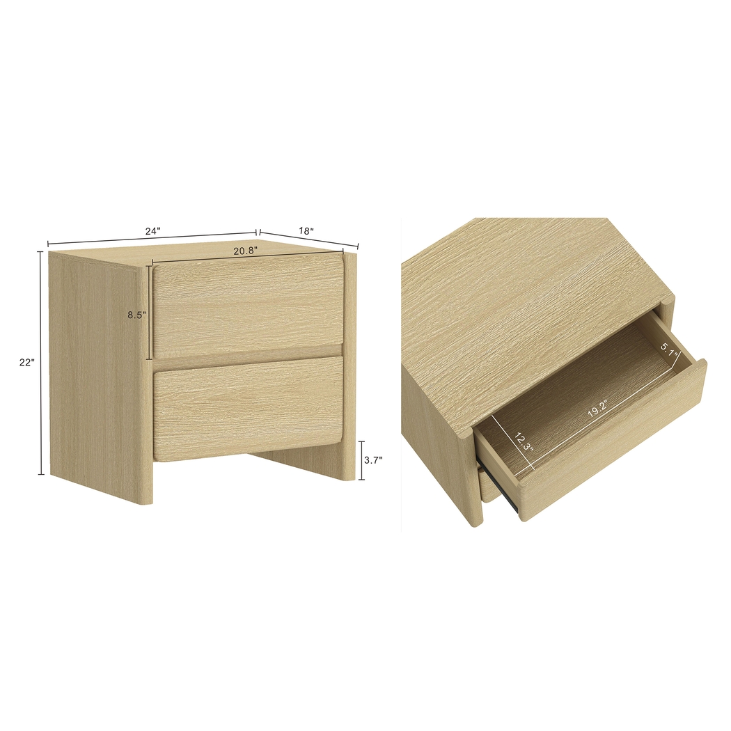 Herosunny Natural Nightstand - Thumbnail - Image 8