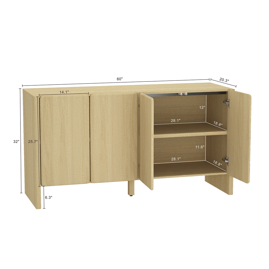 Herosunny Natural Sideboard - Thumbnail - Image 9