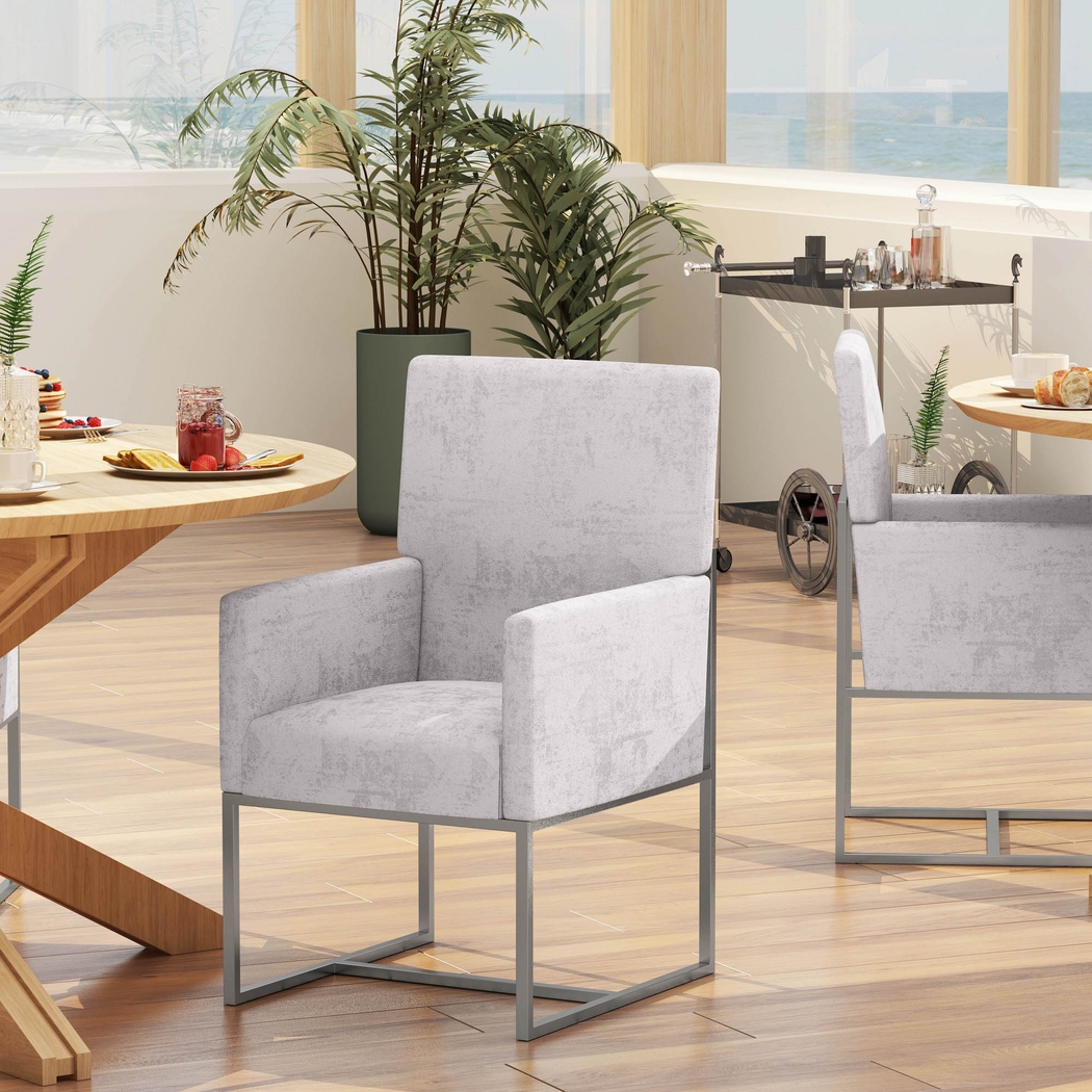 Herrli Light Gray Arm Chair - Thumbnail - Image 2