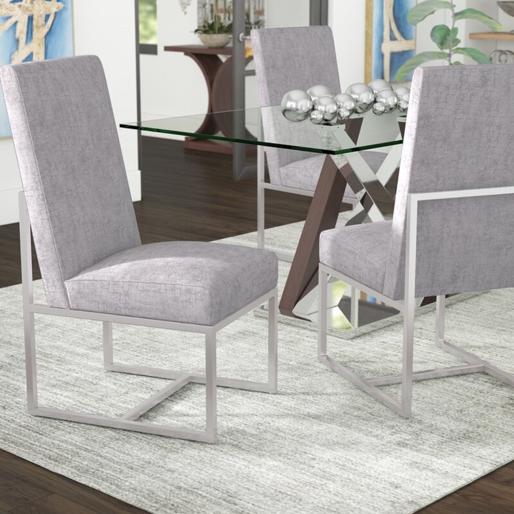 Herrli Light Gray Side Chair - Thumbnail - Image 2