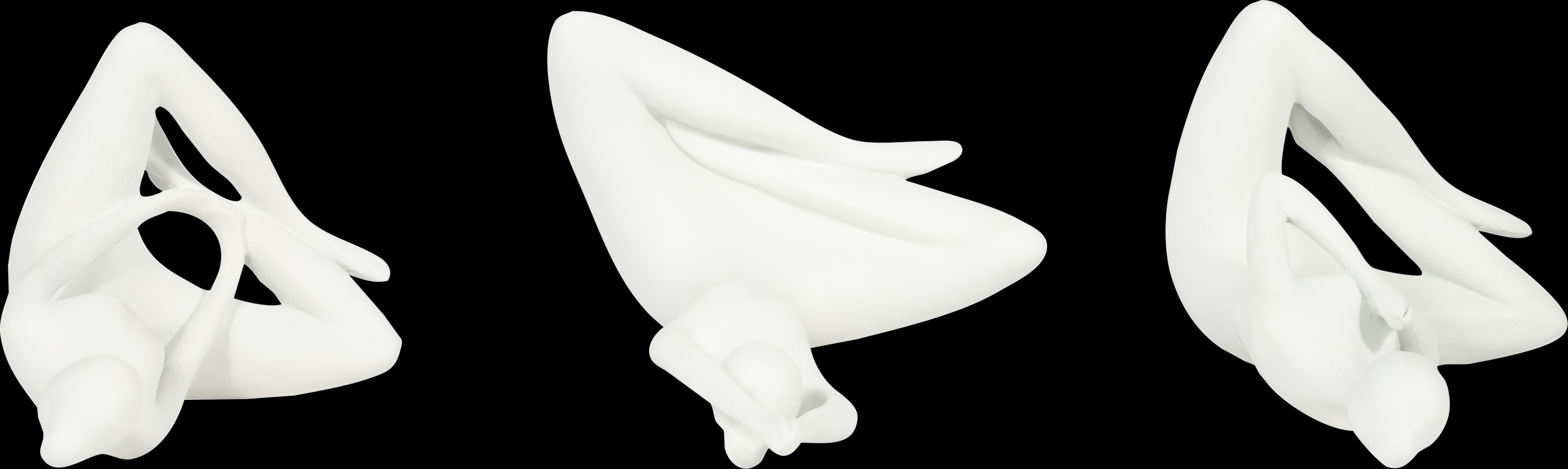 Hershour White Yoga Lady Sculpture, Set of 3 - Thumbnail - Image 6