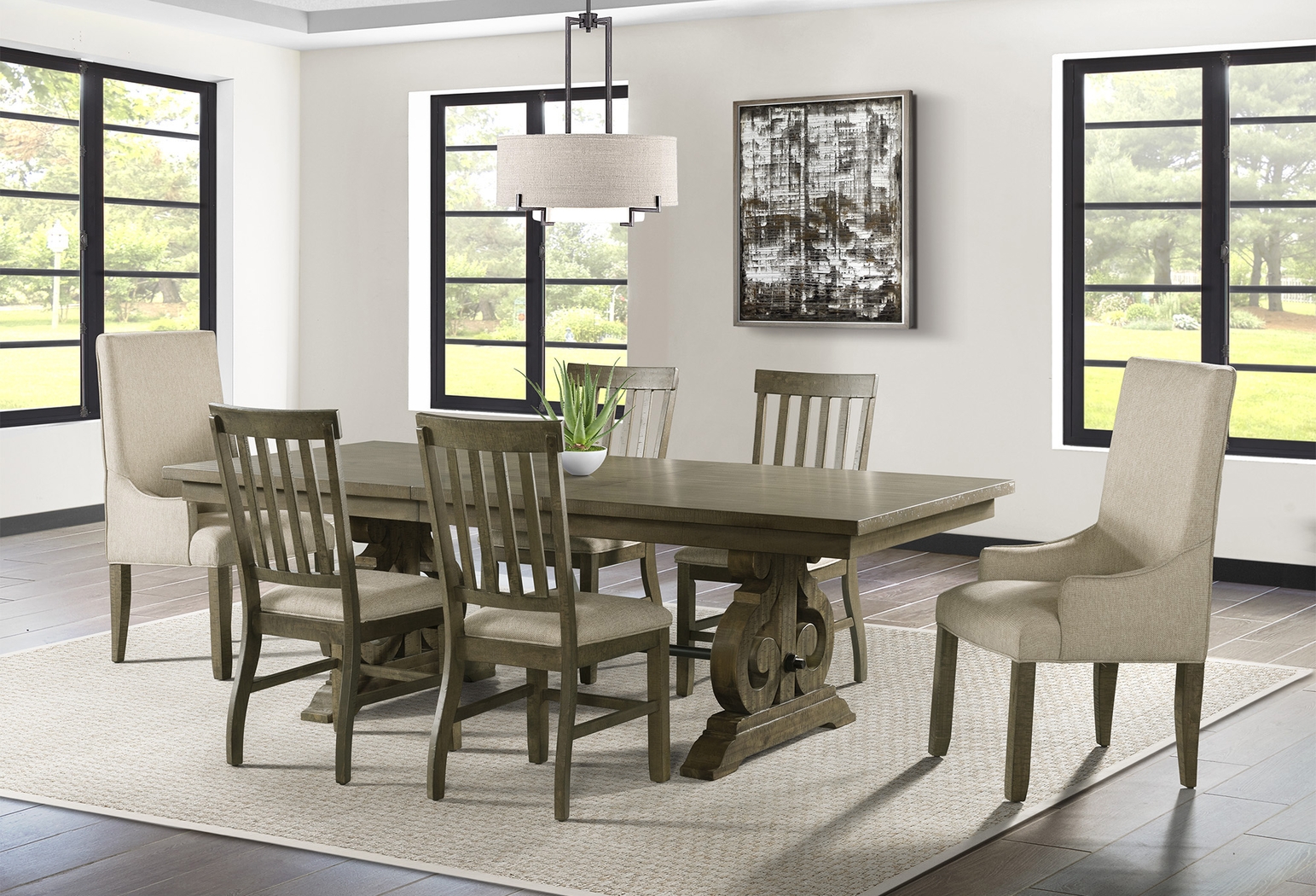 Herterton Taupe Arm Chair, Set of 2 - Thumbnail - Image 2