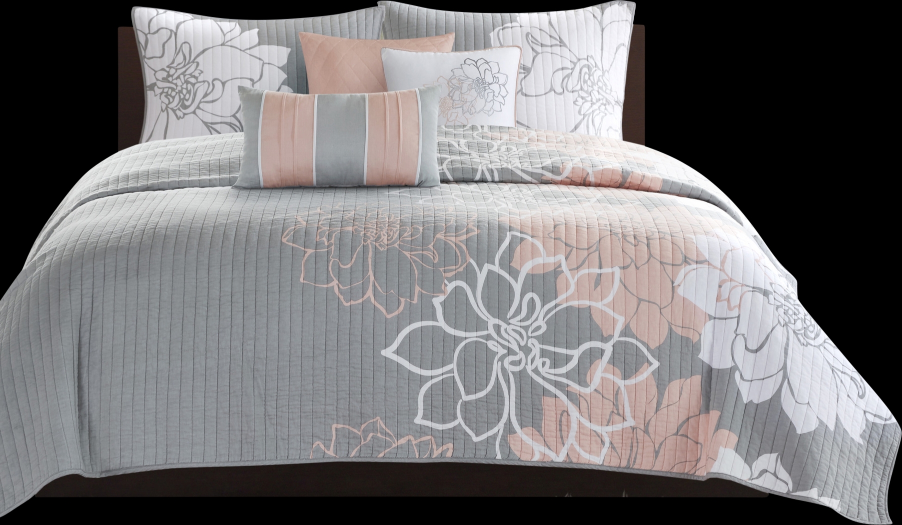 Heslep Peach 6 Pc King/California King Quilt Set - Thumbnail - Image 5