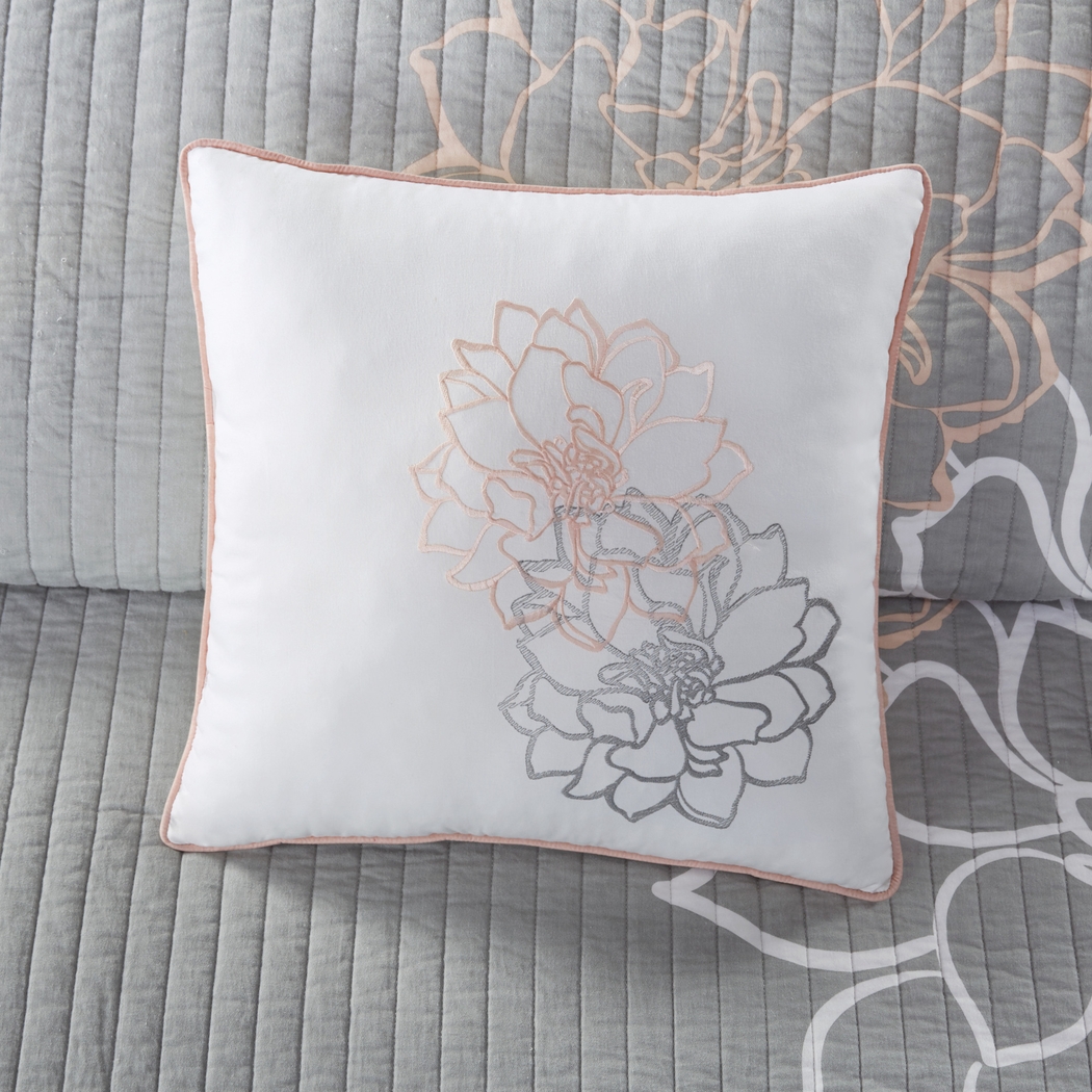 Heslep Peach 6 Pc King/California King Quilt Set - Thumbnail - Image 8