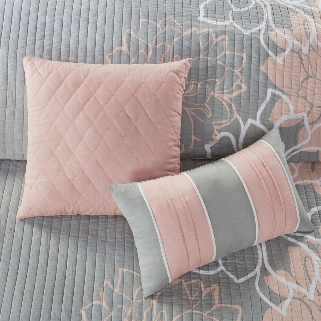 Heslep Peach 6 Pc King/California King Quilt Set - Thumbnail - Image 9