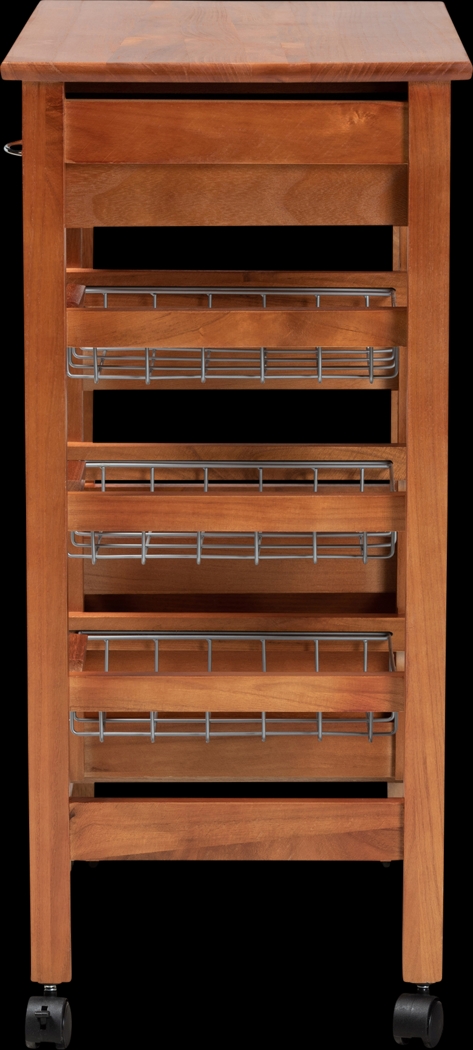 Hesser Oak Bar Cart - Thumbnail - Image 4