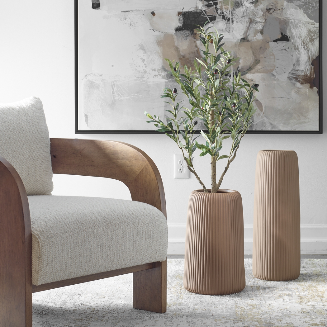 Hesta Brown Vase, Set of 2 - Thumbnail - Image 2