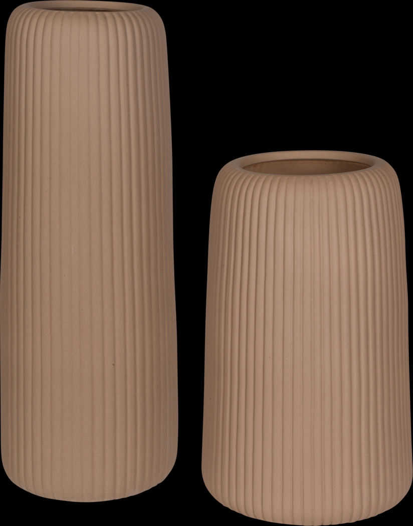 Hesta Brown Vase, Set of 2 - Thumbnail - Image 1