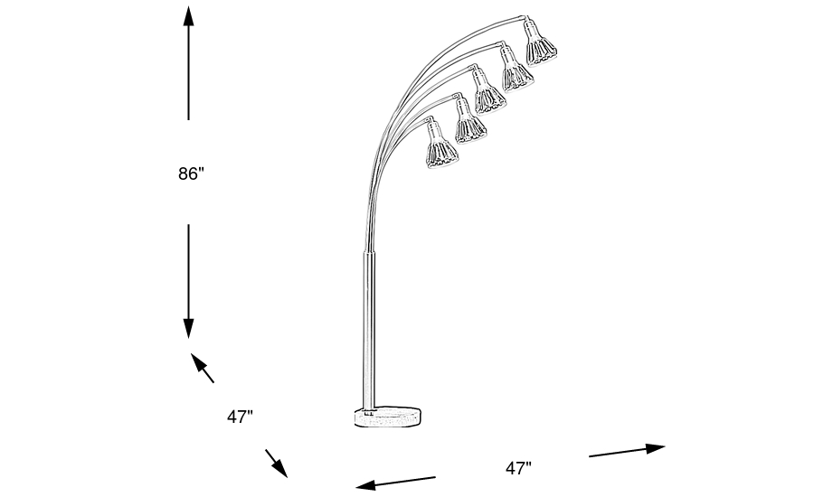 Dimension Image. Please refer to the Dimension Tab on this page for dimension details.