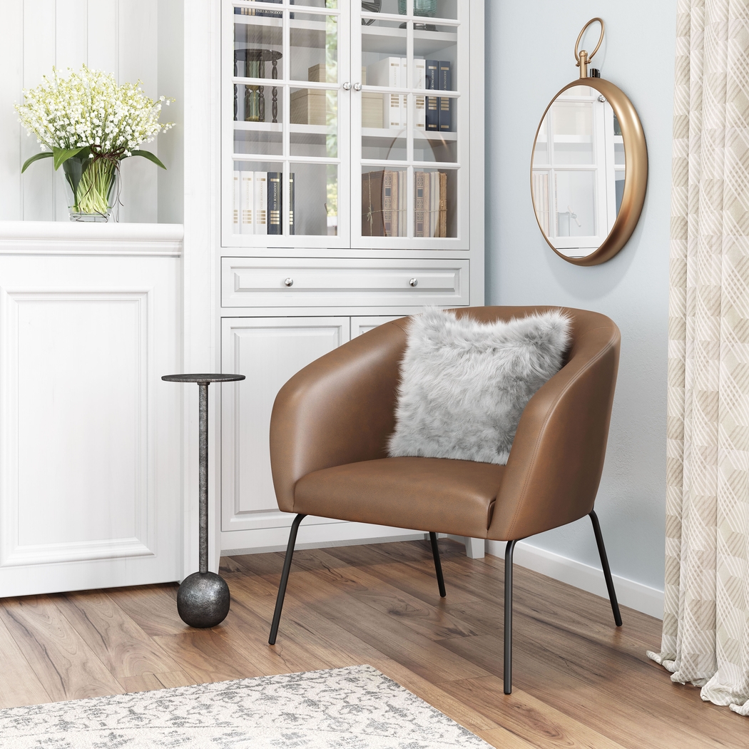 Hesterburg Brown Accent Chair - Thumbnail - Image 2