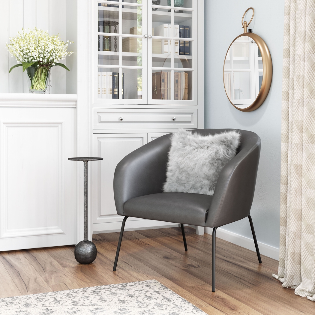 Hesterburg Gray Accent Chair - Thumbnail - Image 2