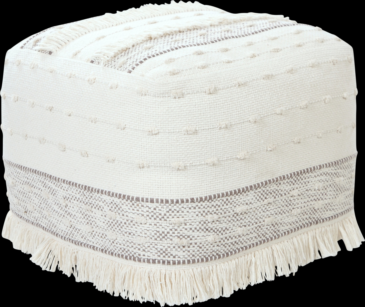 Hewen Cream Pouf - Thumbnail - Image 1