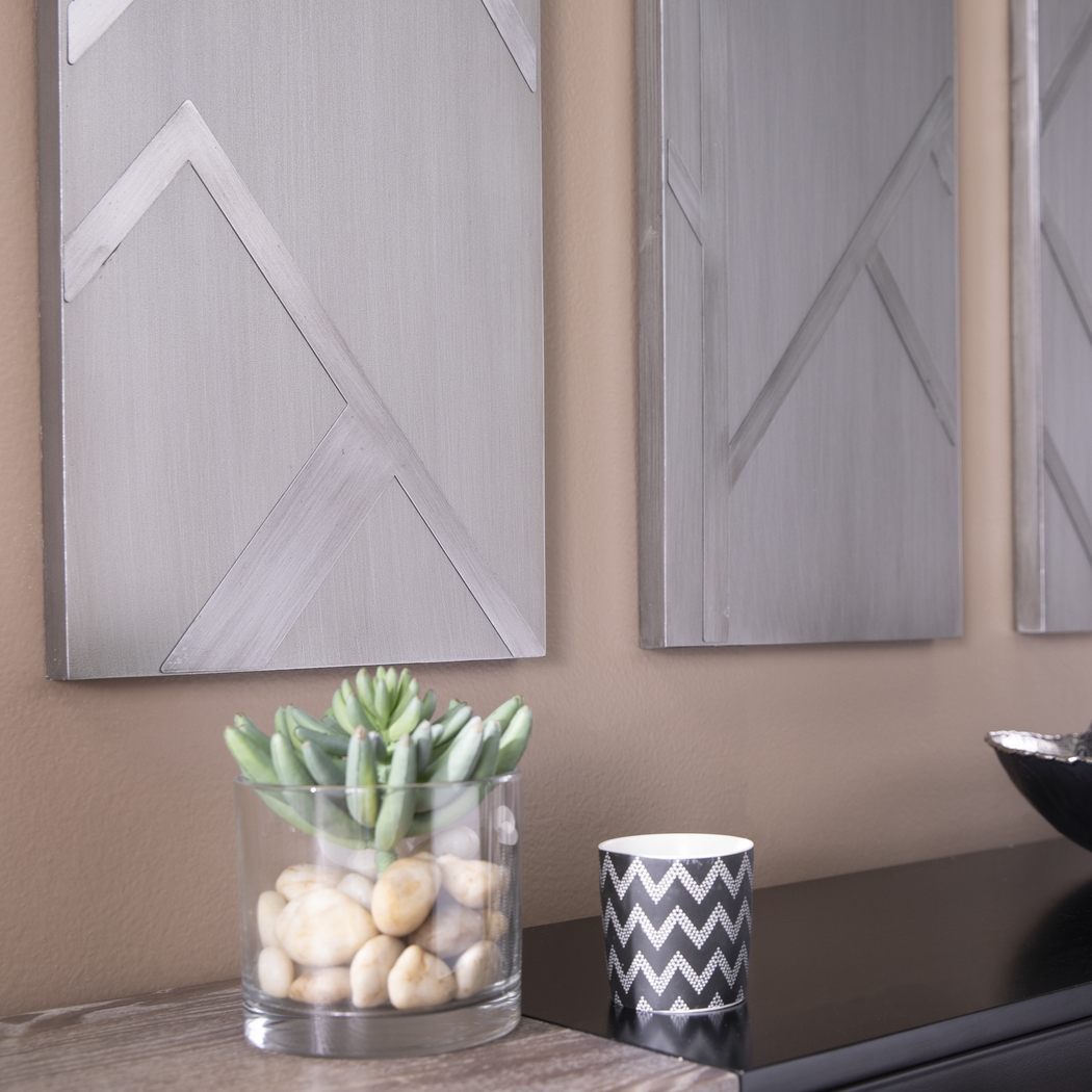 Hewwood Silver Wall Art, Set of 3 - Thumbnail - Image 4