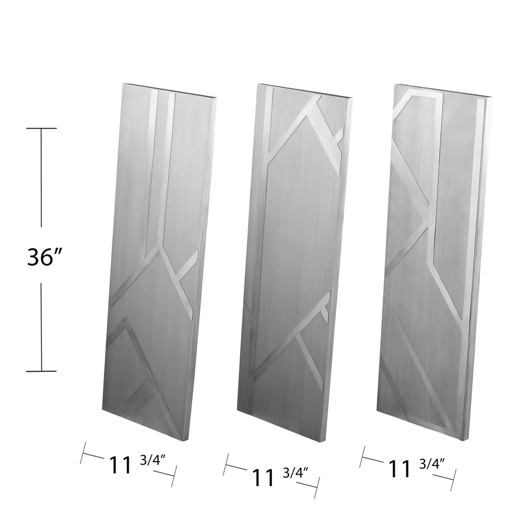 Hewwood Silver Wall Art, Set of 3 - Thumbnail - Image 6