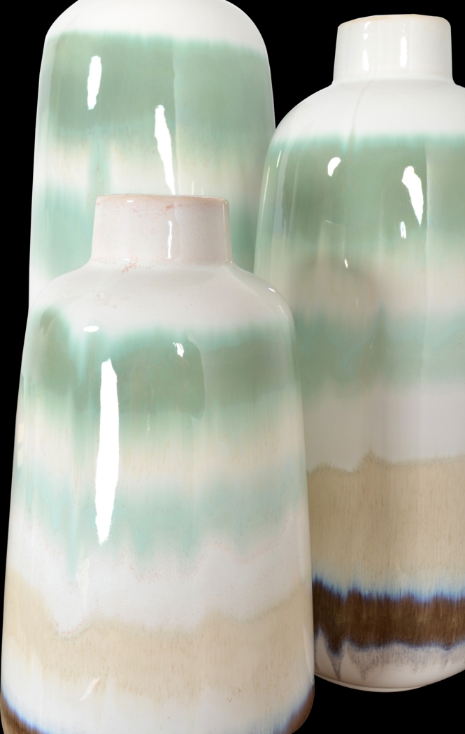 Hezar Green Vase, Set of 3 - Thumbnail - Image 3