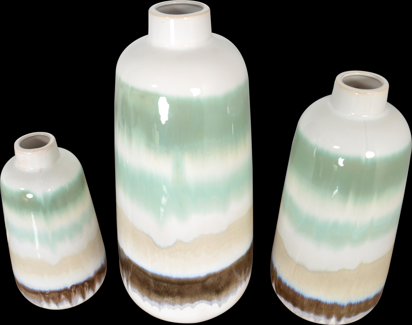 Hezar Green Vase, Set of 3 - Thumbnail - Image 4