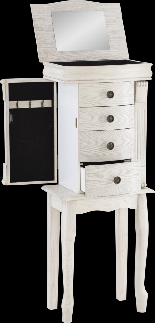 Hiatt Off White Jewelry Armoire - Thumbnail - Image 9