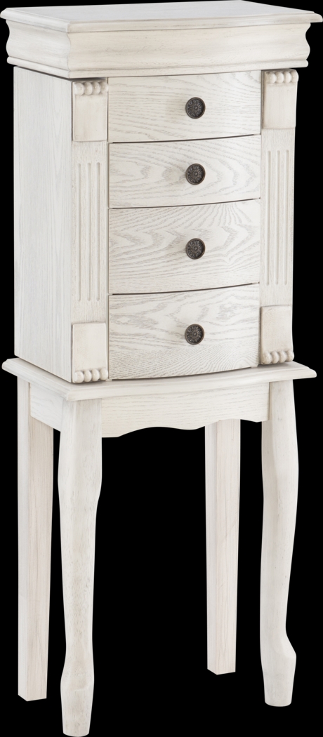 Hiatt Off White Jewelry Armoire - Thumbnail - Image 1