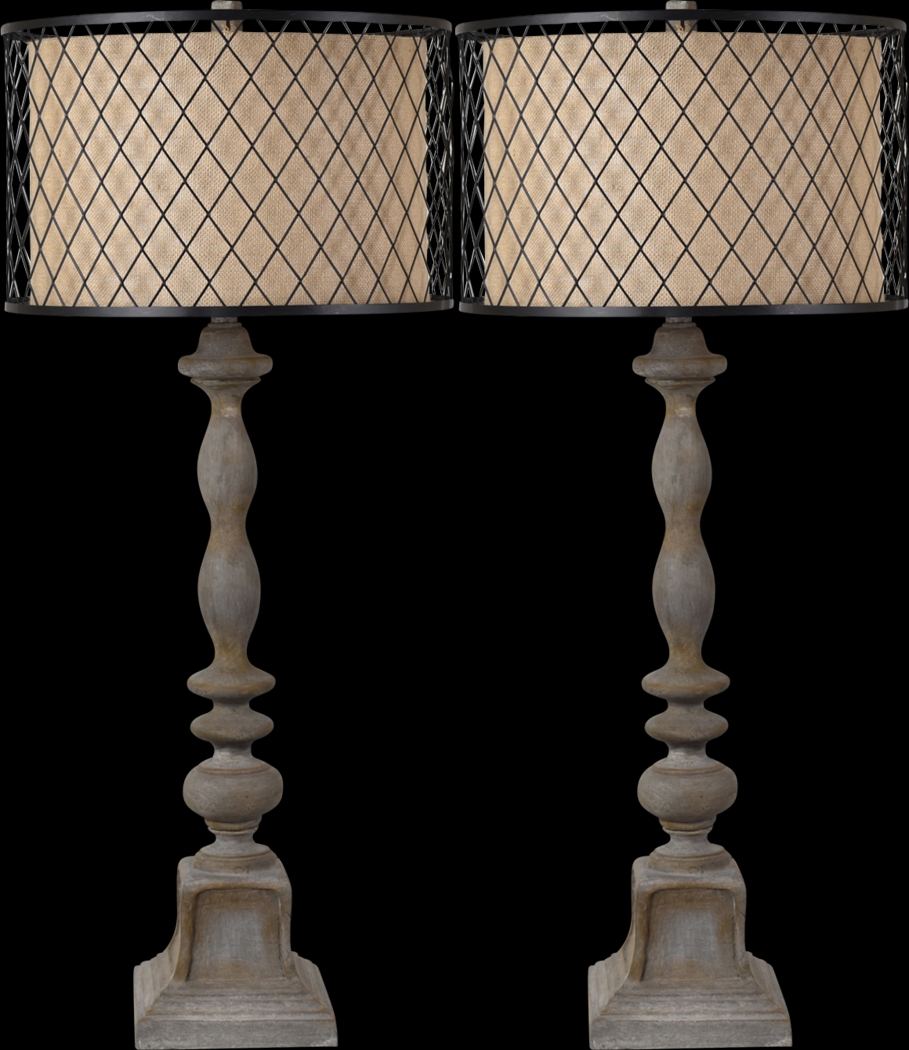 Hibiscus Point Rust Table Lamps, Set of 2 - Thumbnail - Image 1