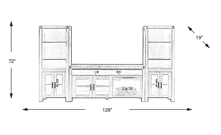 Dimension Image. Please refer to the Dimension Tab on this page for dimension details.